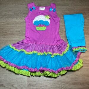 Emily Rose Girls 5T Cupcake Boutique Dress Leggings Outfit